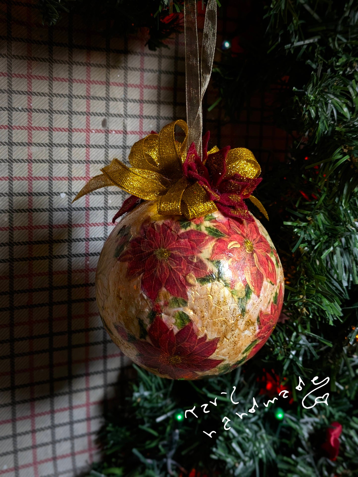 Pallina Natalizia “Christmas Carol” – Addobbo Artigianale