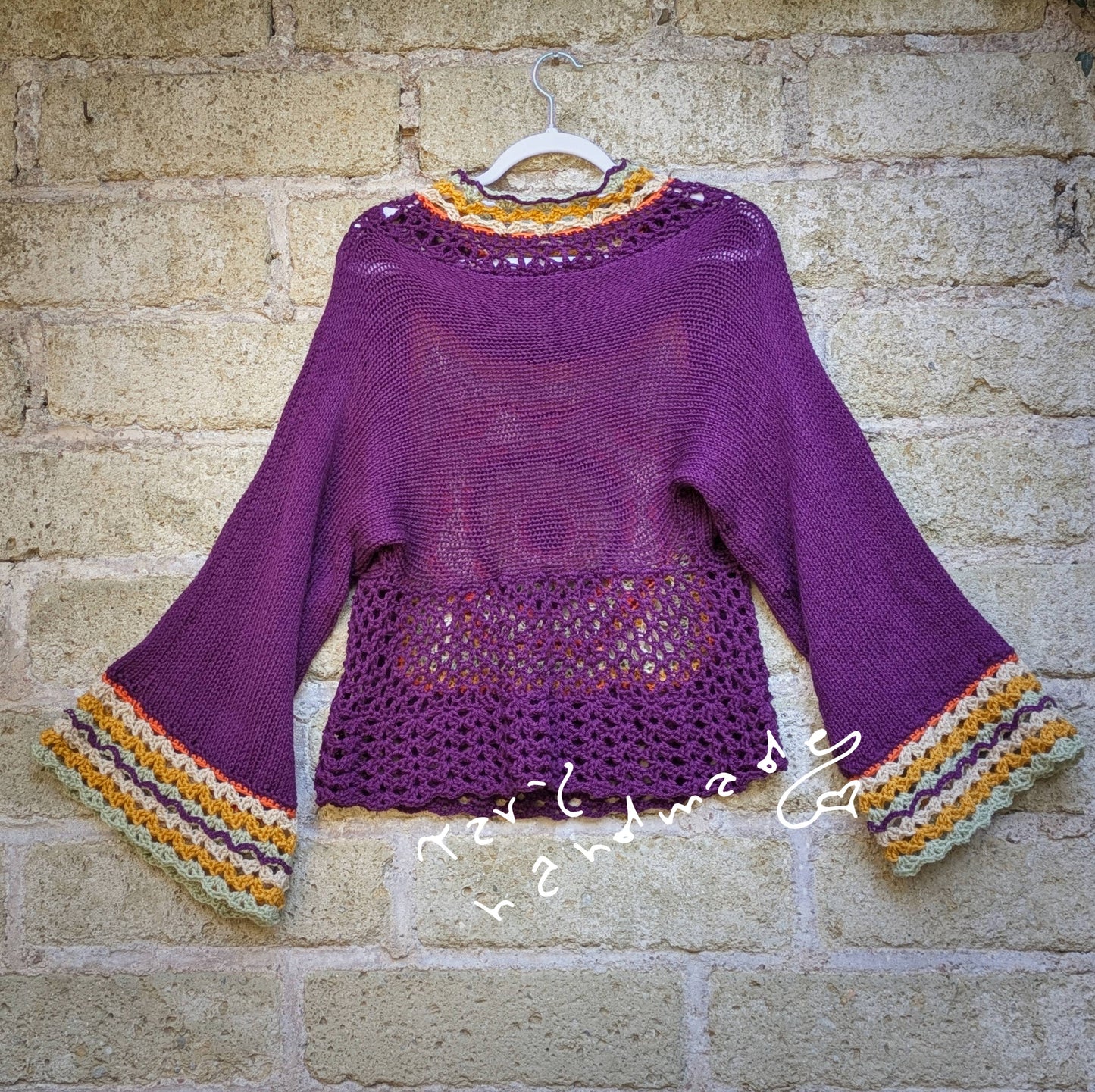 Mandala Inverno – Maglia Boho-Grunge in Lana con Dettagli Crochet
