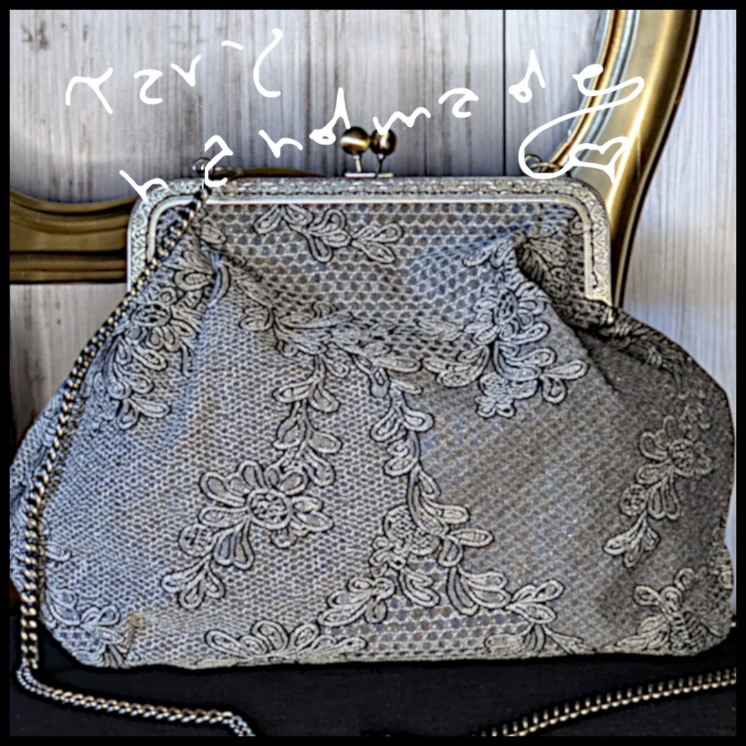 Ombra Barocca – Borsa Gothic in Tessuto Gobelin Nero ed Ecrù
