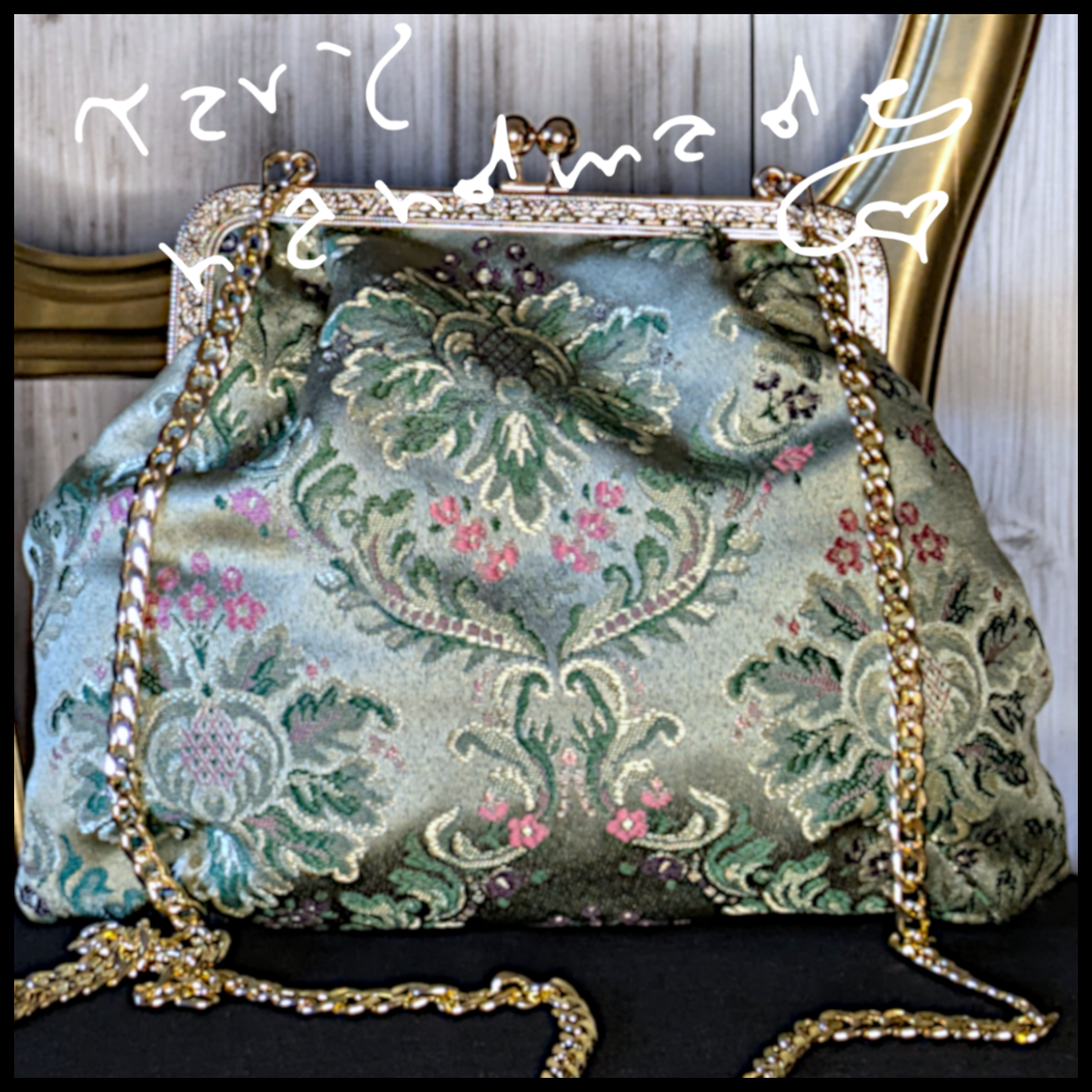 Giardino Segreto – Borsa in Broccato Damascato con piccoli fiori