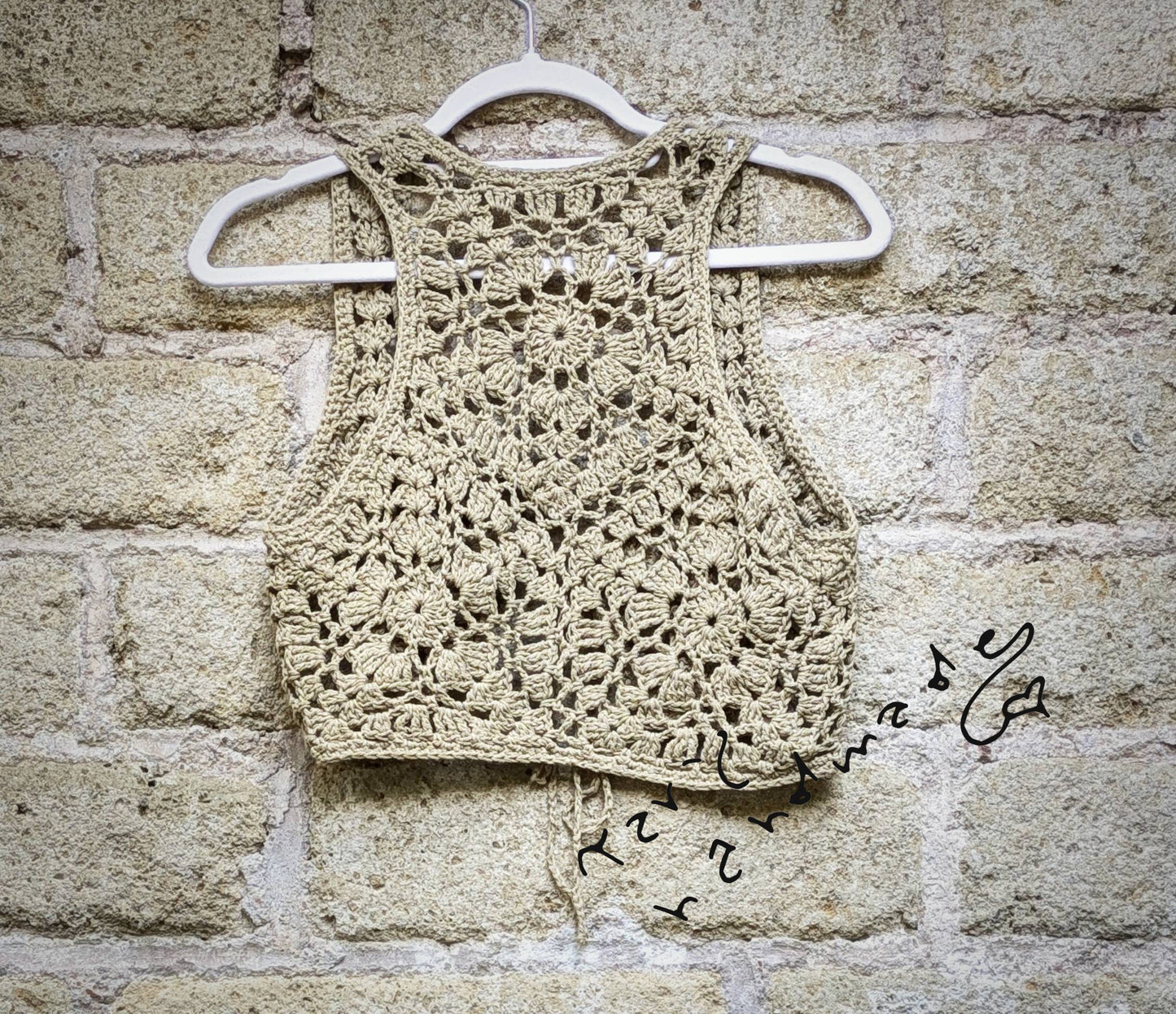 Sole d’Iside – Gilet Corto Crochet in Cotone Naturale
