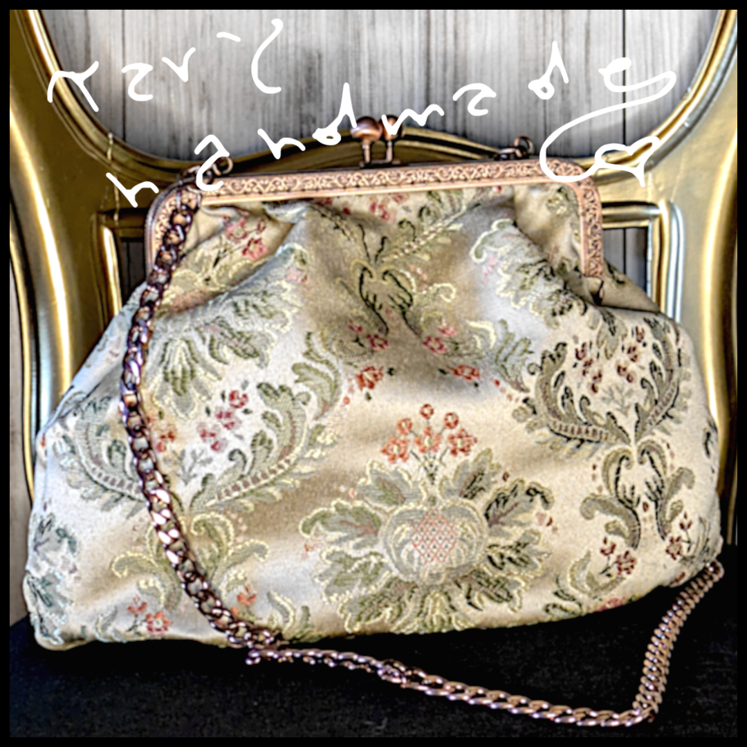 Giardino Segreto – Borsa in Broccato Damascato con piccoli fiori