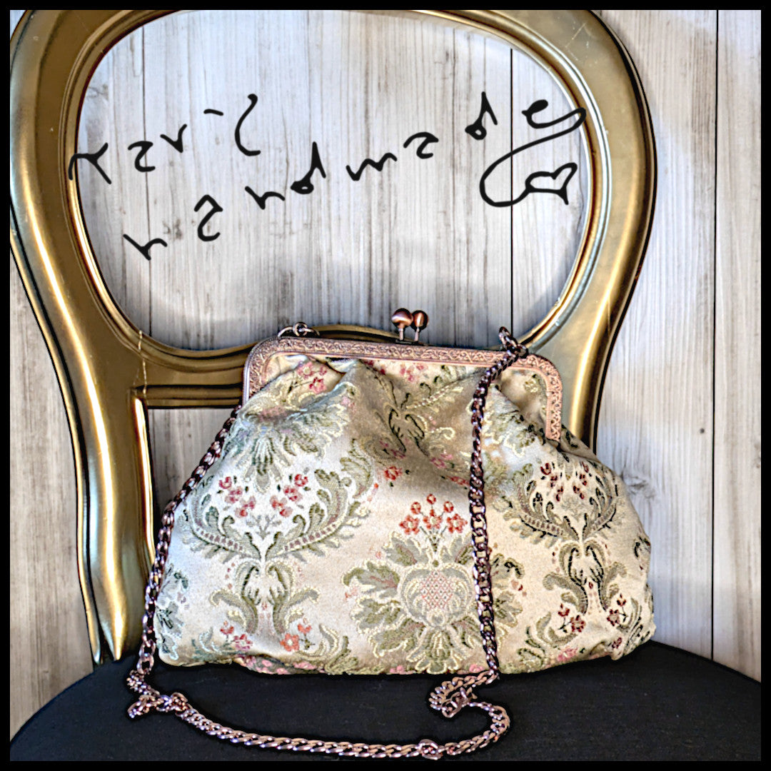 Giardino Segreto – Borsa in Broccato Damascato con piccoli fiori