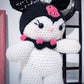 Pupazzo Fantasy in Crochet ispirato a un personaggio kawaii, realizzato a mano