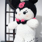 Pupazzo Fantasy in Crochet ispirato a un personaggio kawaii, realizzato a mano