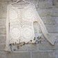 Luce Nomade – Maglia Boho in Cotone Avorio con Mandala e Ventaglietti