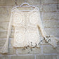 Luce Nomade – Maglia Boho in Cotone Avorio con Mandala e Ventaglietti