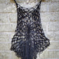 Velo d’Ombra – Abito Crochet Nero a Rete in Stile Goth