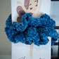 Duo “Étoile” – scrunchies in velluto crochet