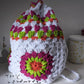 Zainetto-Sacchetto Crochet “Flower Bloom” in Cotone