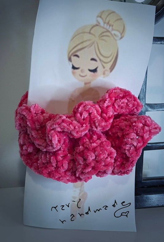 Duo “Étoile” – scrunchies in velluto crochet