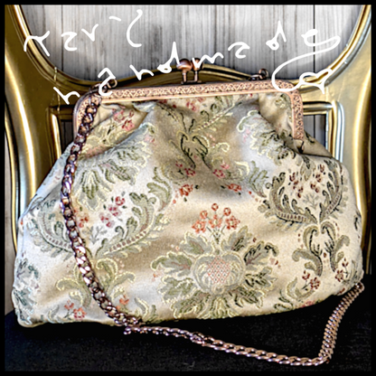 Giardino Segreto – Borsa in Broccato Damascato con piccoli fiori