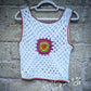 Canotta Crochet “Flower Bloom” in Cotone 100%