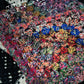 Intrecci di Caos – Plaid Quadrato in Lana Multicolore a Crochet, Motivo Granny Square