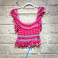 Ali di Zefiro – Top Boho a Crochet con Coulisse e Alette Fatate