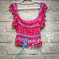 Ali di Zefiro – Top Boho a Crochet con Coulisse e Alette Fatate