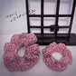 Duo “Étoile” – scrunchies in velluto crochet